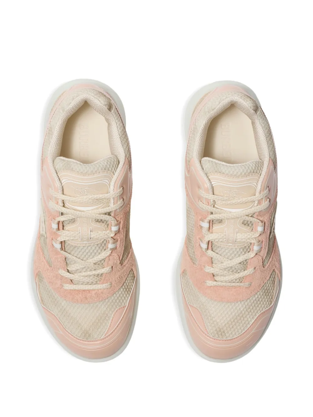 Burberry Panelled Sneakers In Pink
