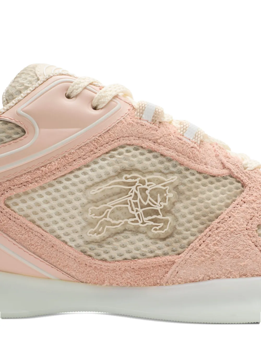 Burberry Panelled Sneakers In Pink