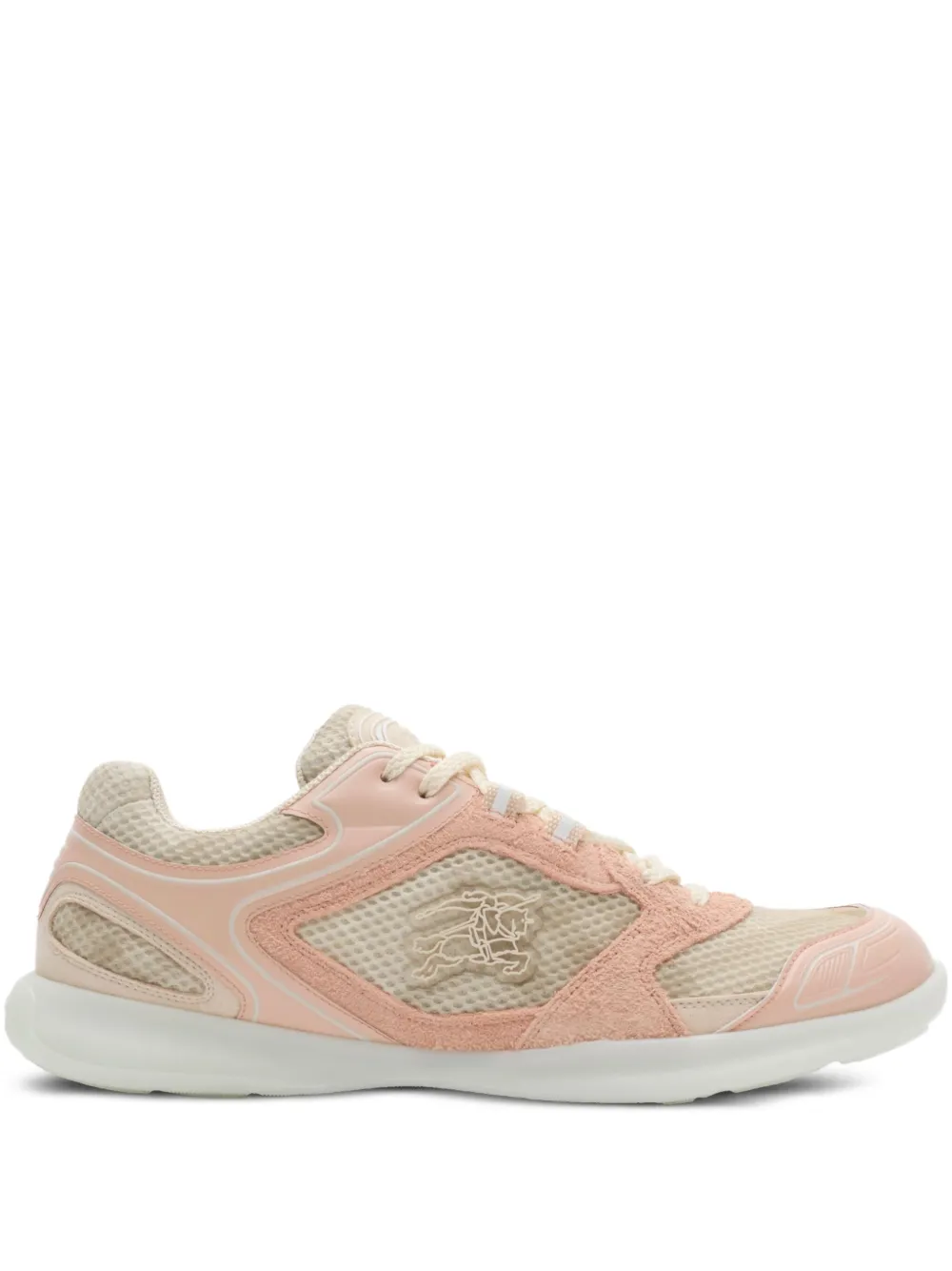Burberry Panelled Sneakers In Pink