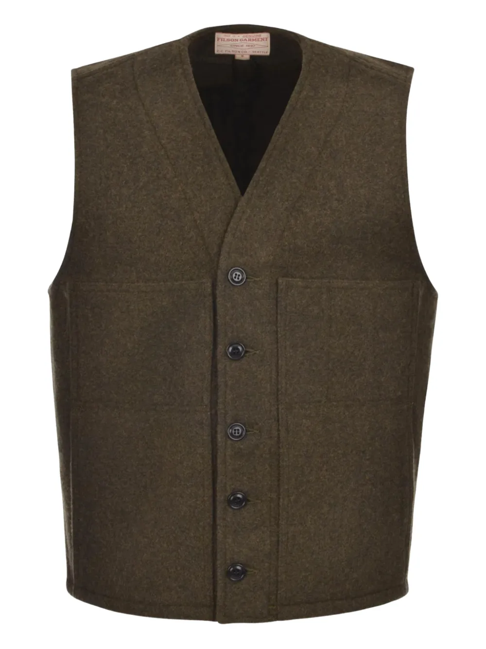 Filson buttoned mackinaw wool waistcoat | verde | Image 1
