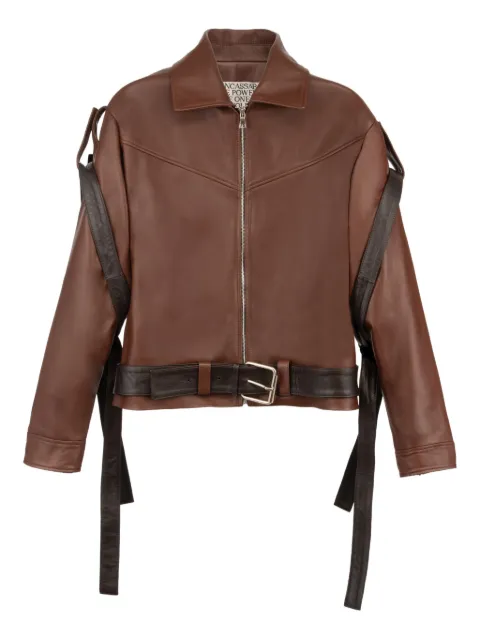 DANCASSAB chamarra con cinturón