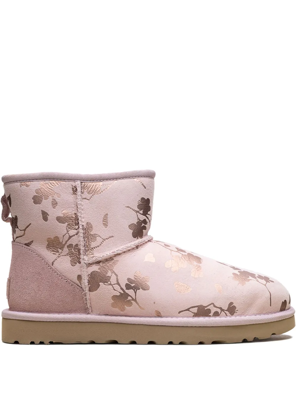 Ugg Floral Foil Mini Boots In Animal Print