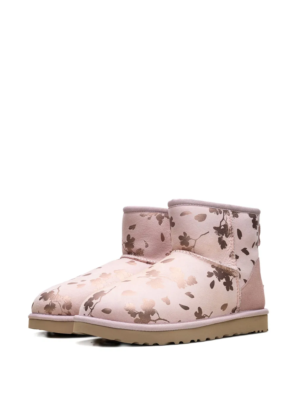 Ugg Floral Foil Mini Boots In Animal Print
