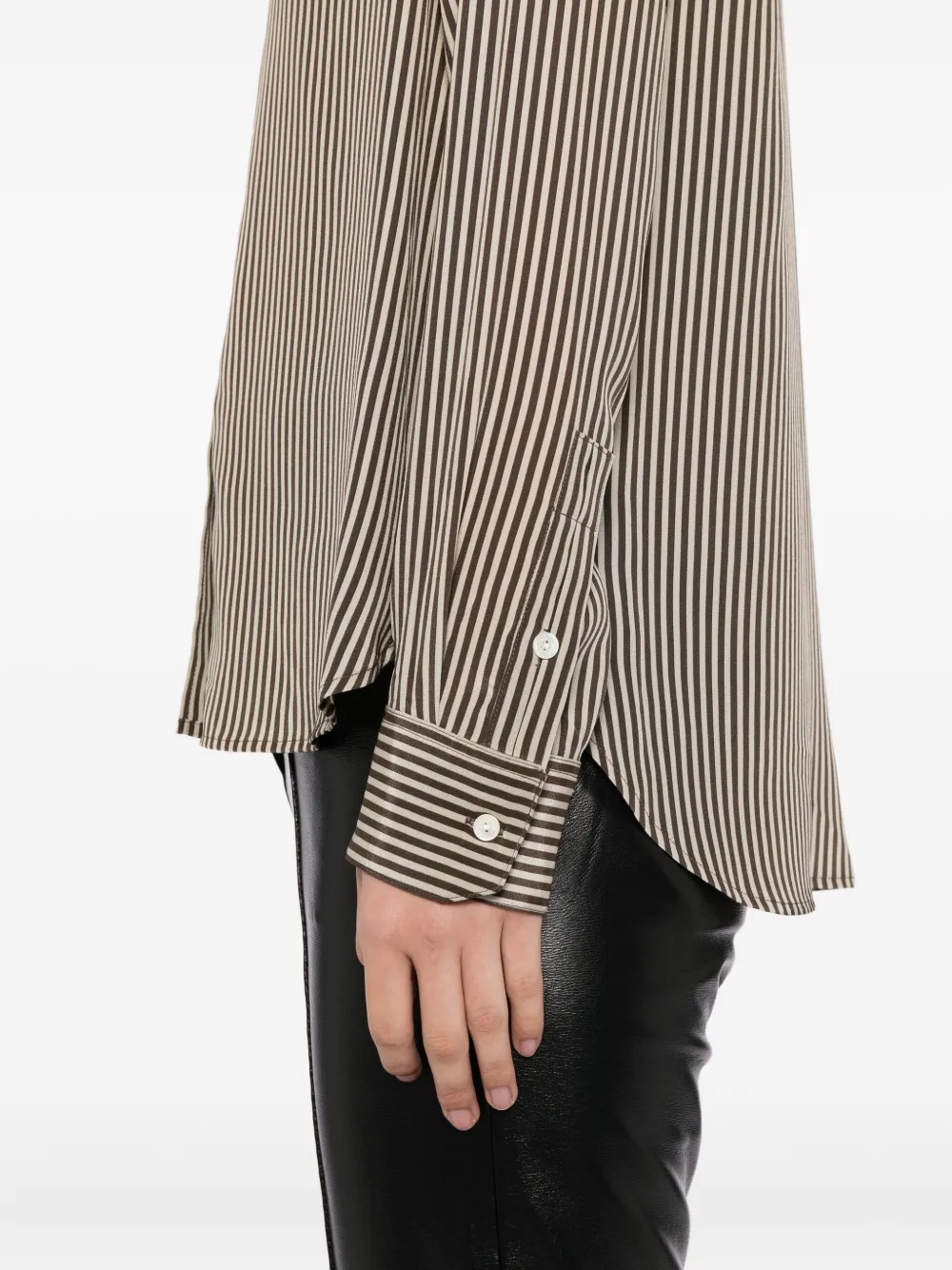 Nili Lotan Gestreept blouse Bruin