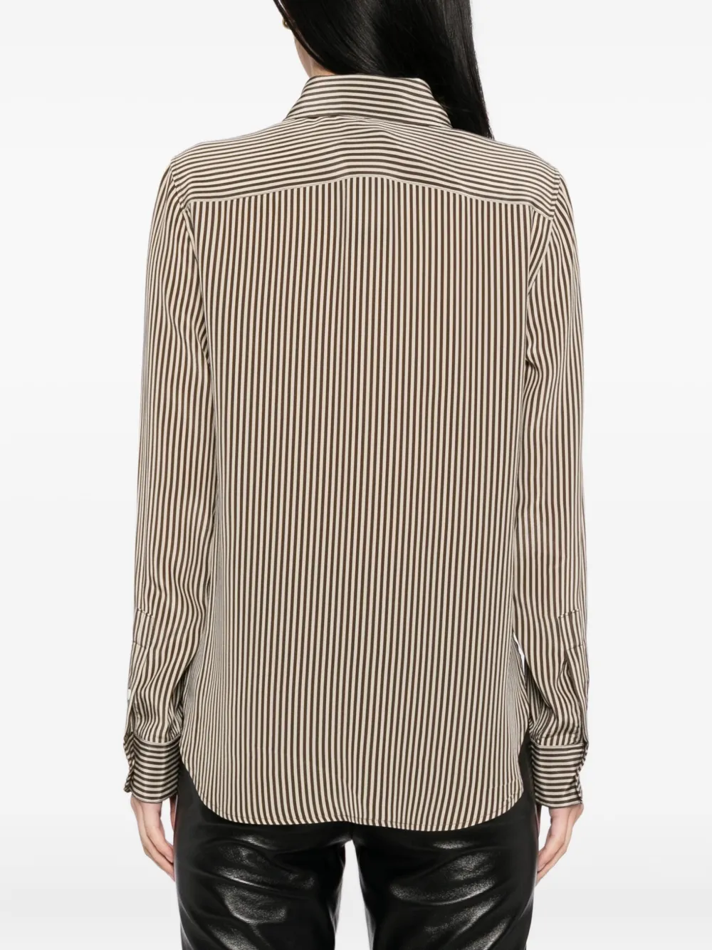 Nili Lotan Gestreept blouse Bruin