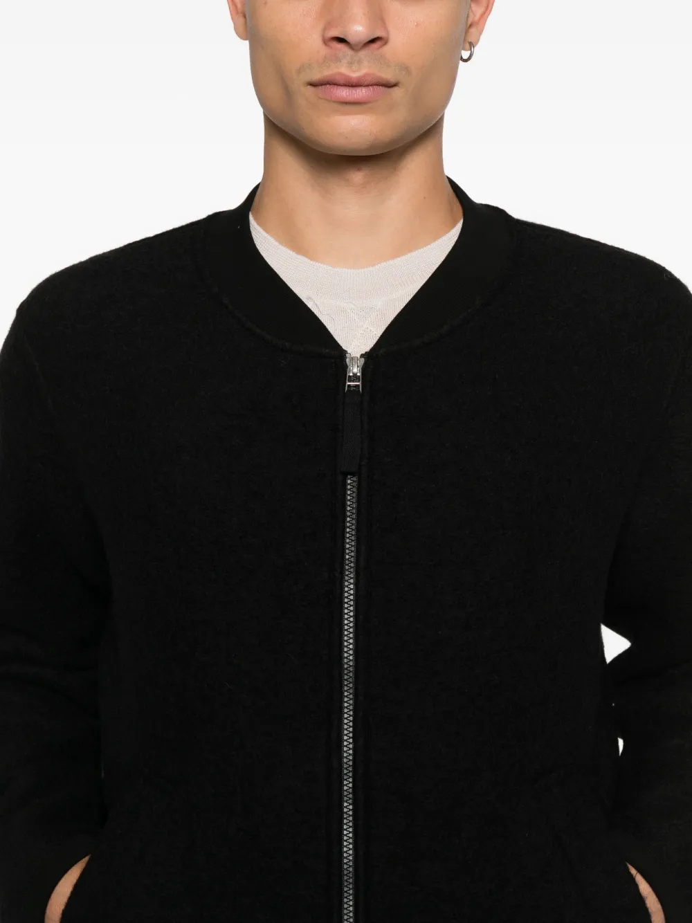 Universal Works Bomberjack met rits Zwart