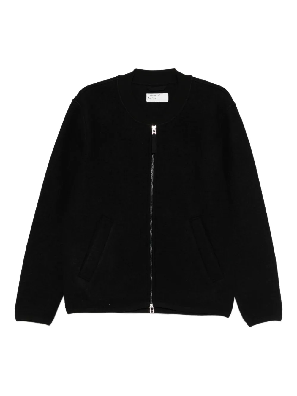 Universal Works zip bomber jacket | Black | Image 1