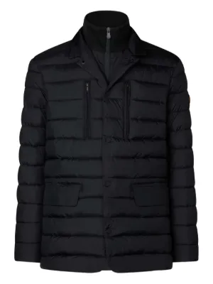 Fay Quilted Zipped Jacket | Black | FARFETCH FI