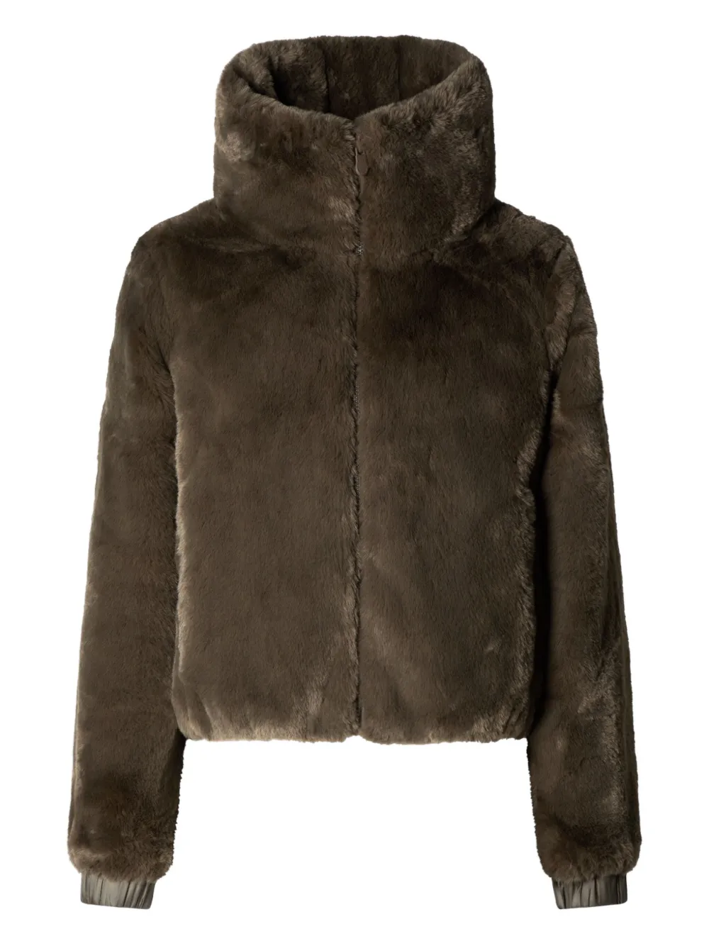 Save The Duck High-neck Jacket In Brown