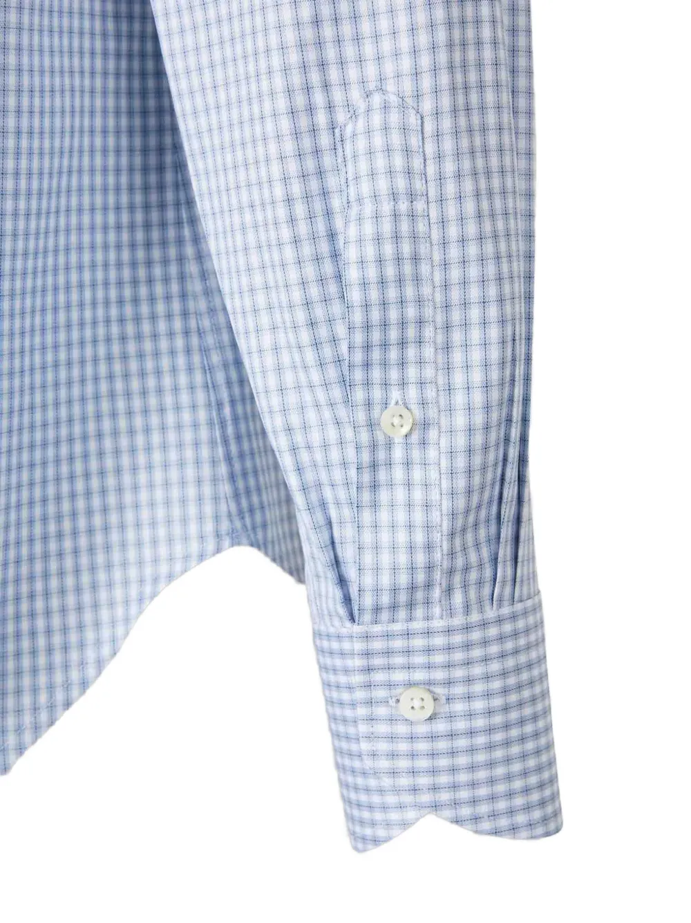 Canali Geribbeld overhemd met knopen Blauw