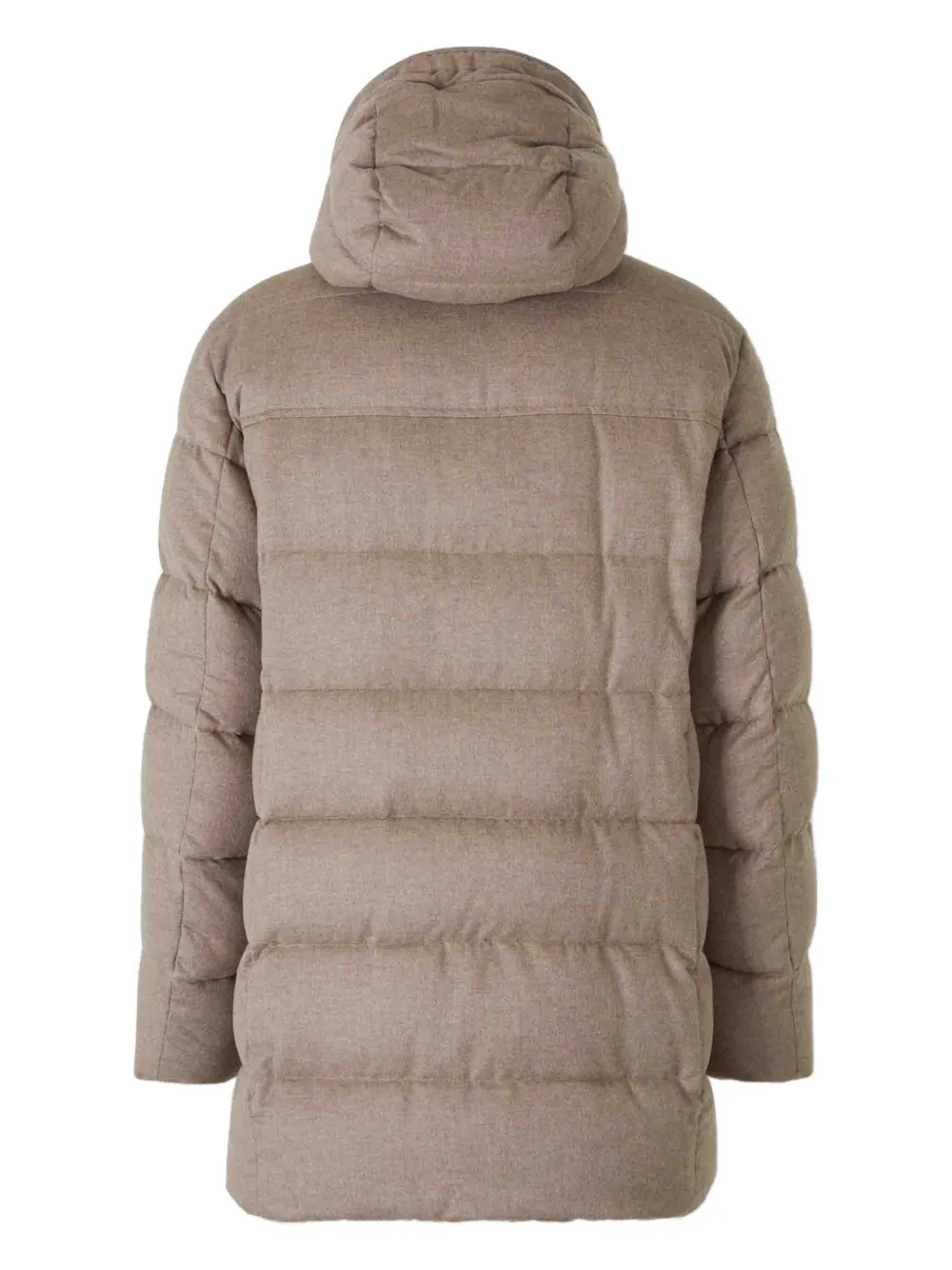 Moorer button hooded linen coat | Doudounes | Image 2