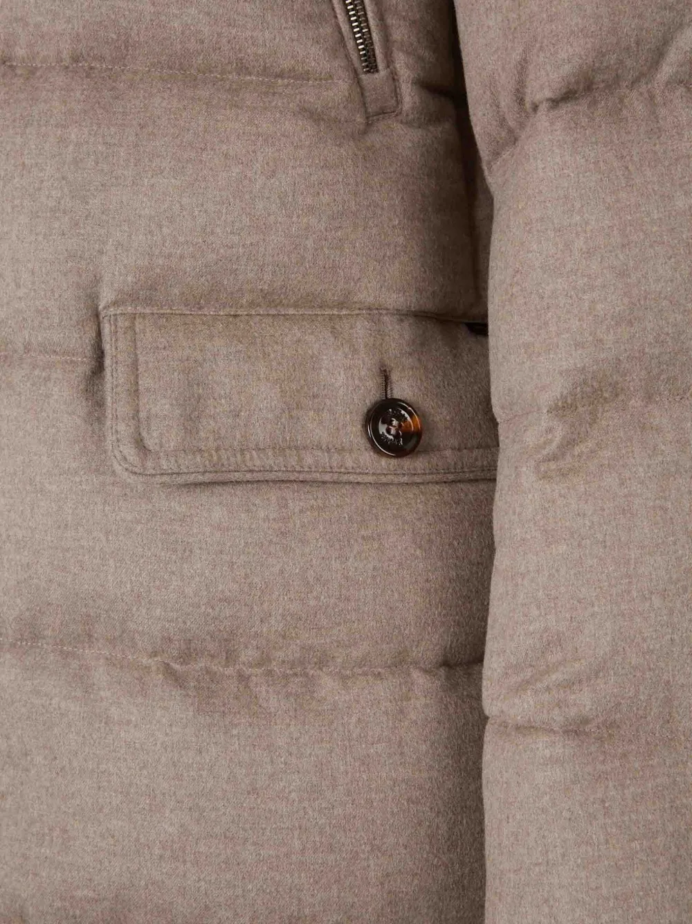 Moorer Linnen jas met capuchon Beige