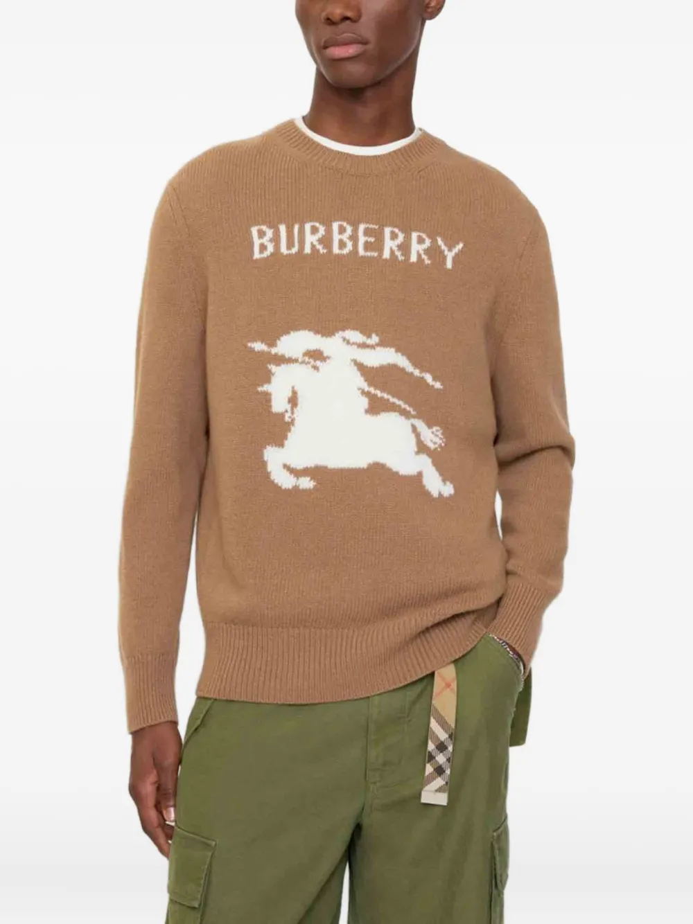 Burberry logo-graphic cotton sweater - Beige