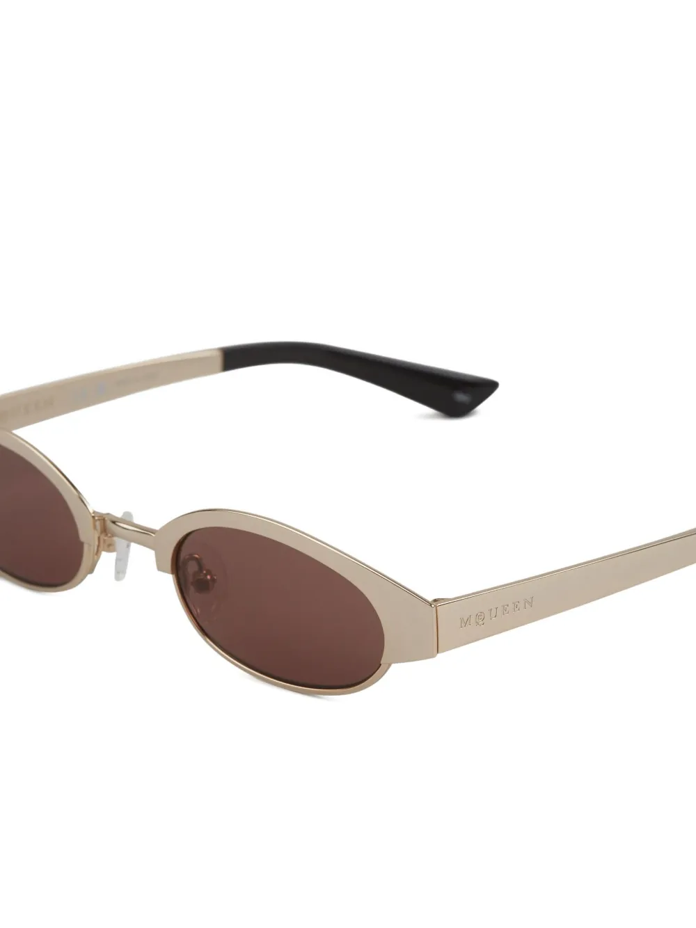 Alexander McQueen Ellipse zonnebril met ovalen montuur Goud