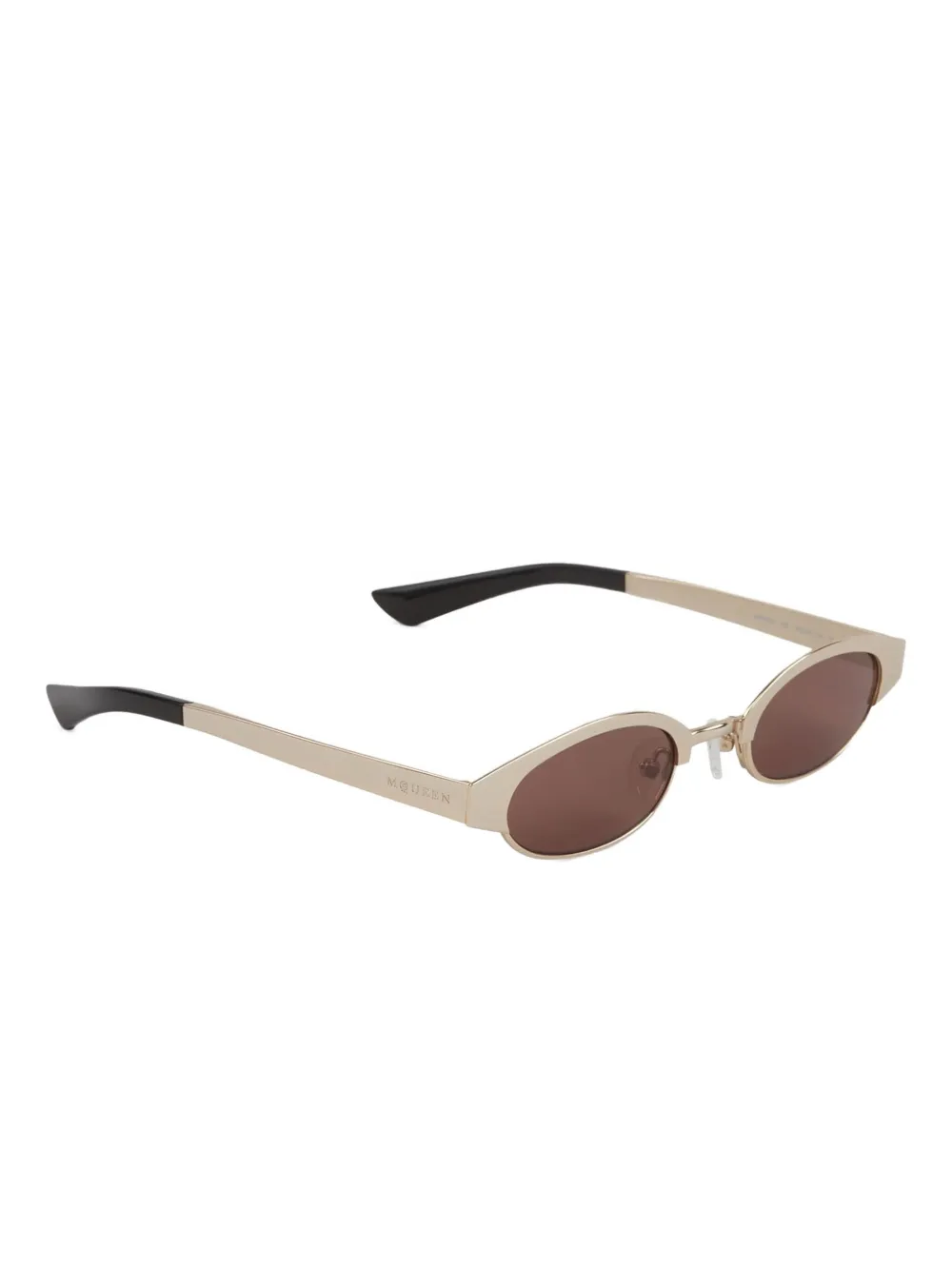 Alexander McQueen Ellipse oval-frame sunglasses - Goud