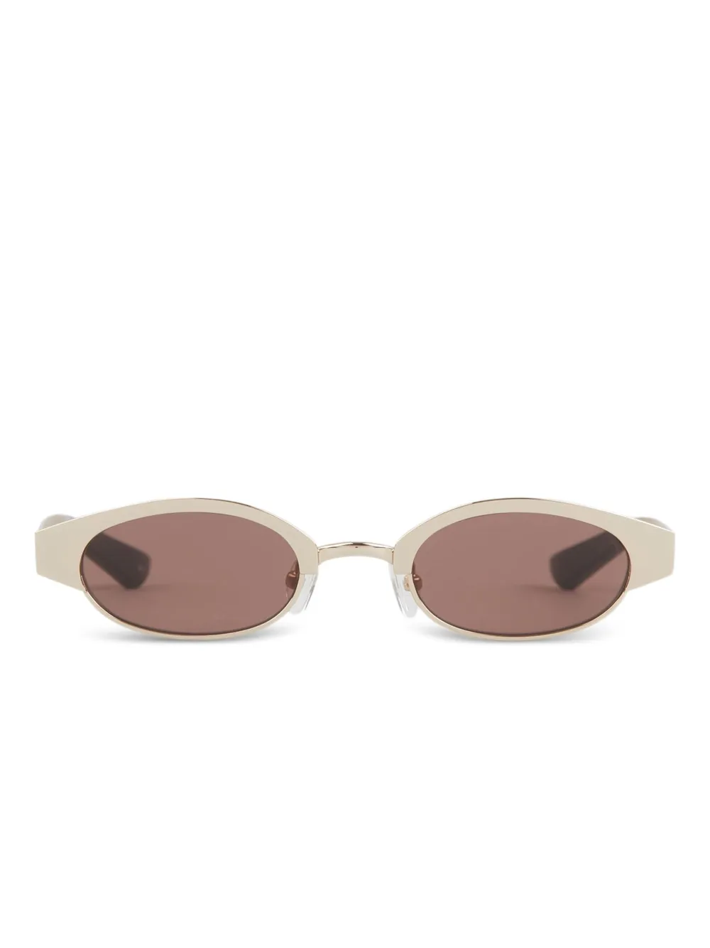 Alexander McQueen Ellipse oval-frame sunglasses | Gold | Image 1