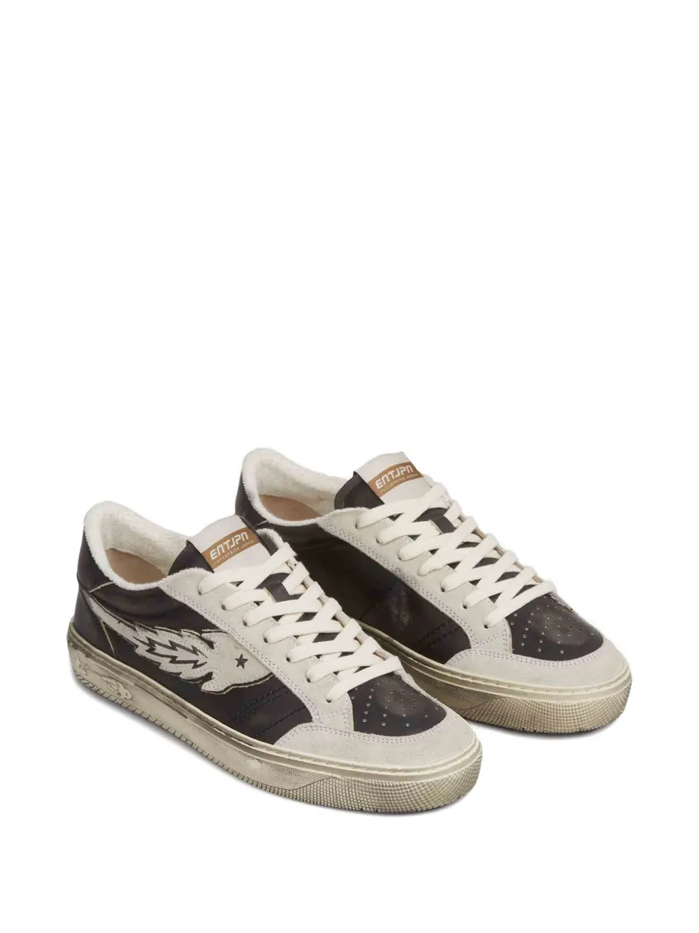 Enterprise Japan Graphic low-top sneakers Zwart