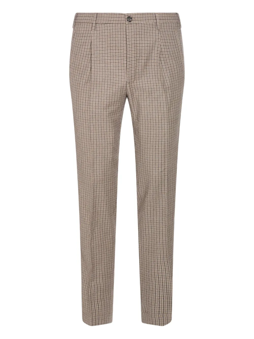 Incotex pleated checked trousers | Neutrals | Image 1