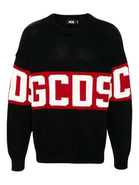 GCDS letter-logo striped sweater