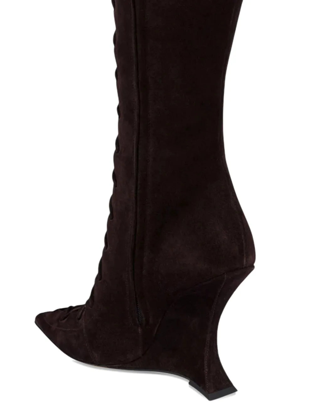 Paris Texas 105 Nina Lace-up Pointed Boots In Brown