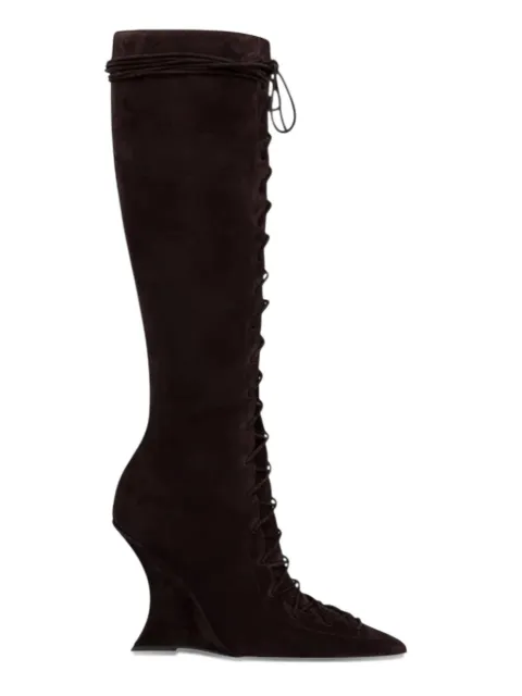 Paris Texas 105 Nina lace-up pointed boots