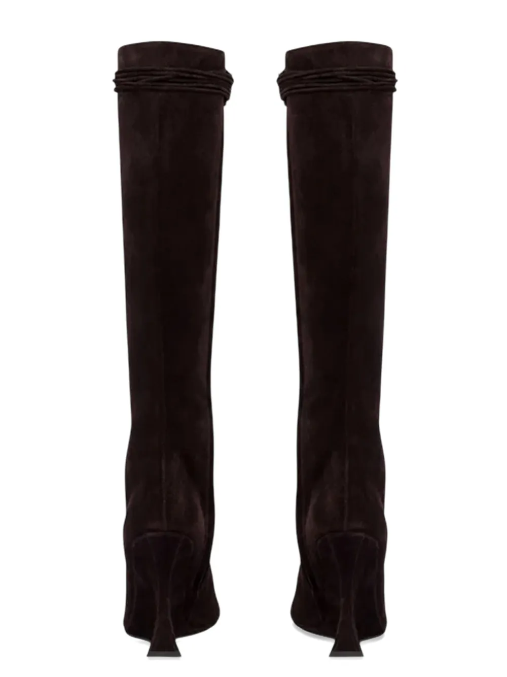 Paris Texas 105 Nina Lace-up Pointed Boots In Brown