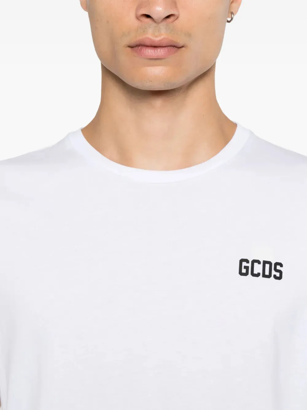 GCDS Low Bond T-shirt met logoprint Wit