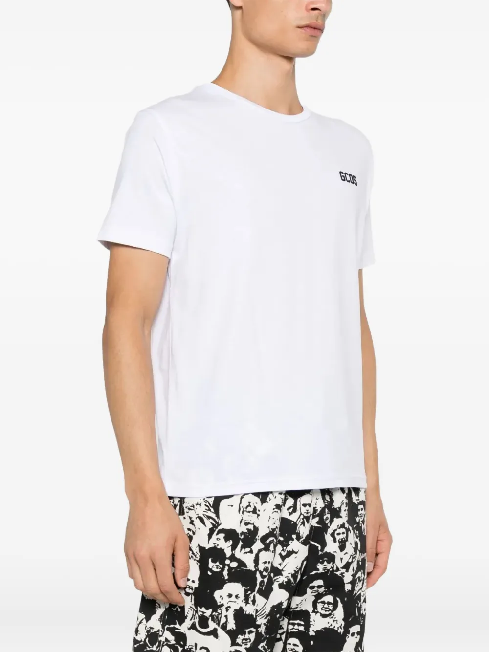 GCDS Low Bond T-shirt met logoprint Wit