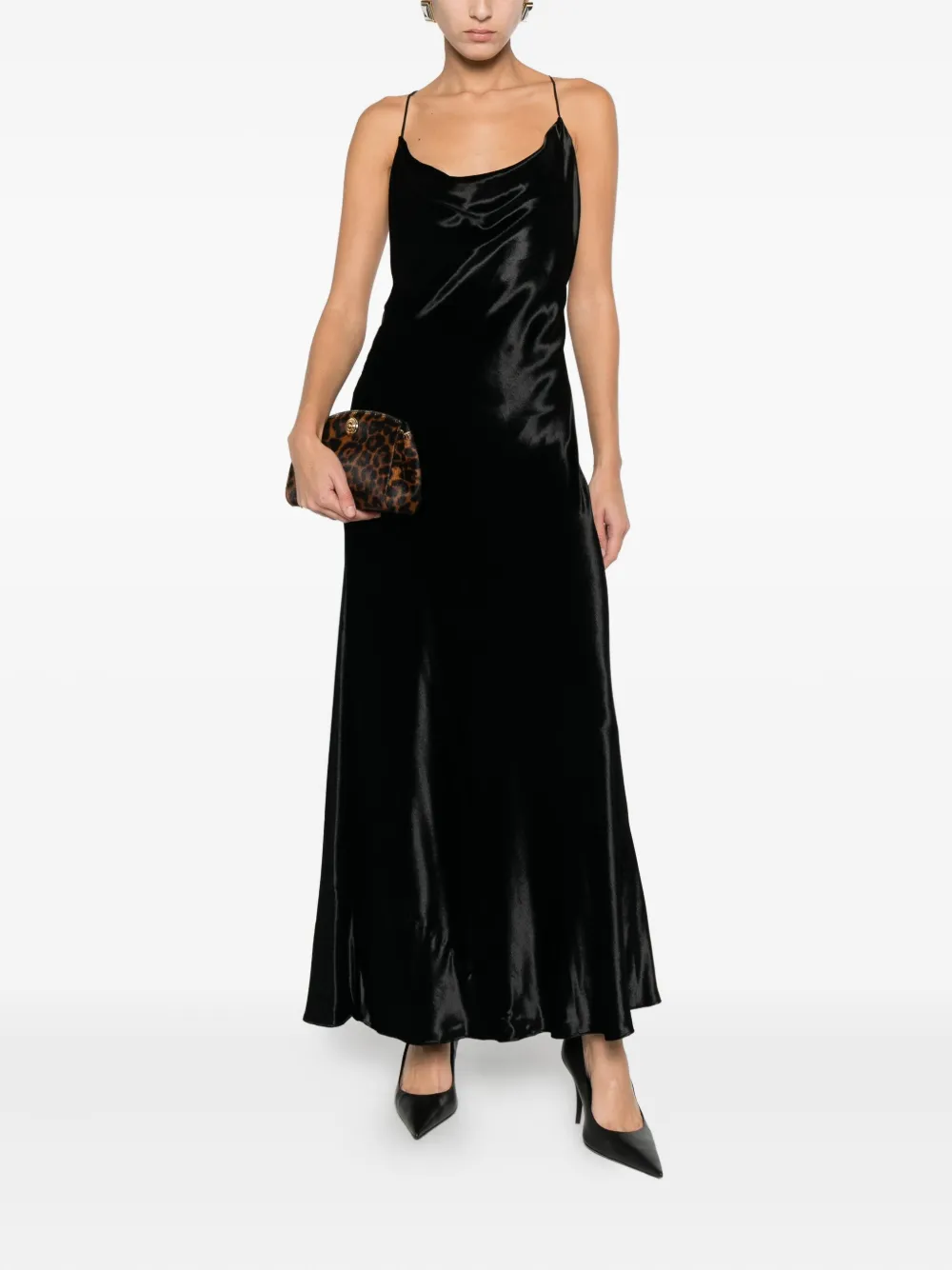 Alberta Ferretti scoop-neck dress - Zwart