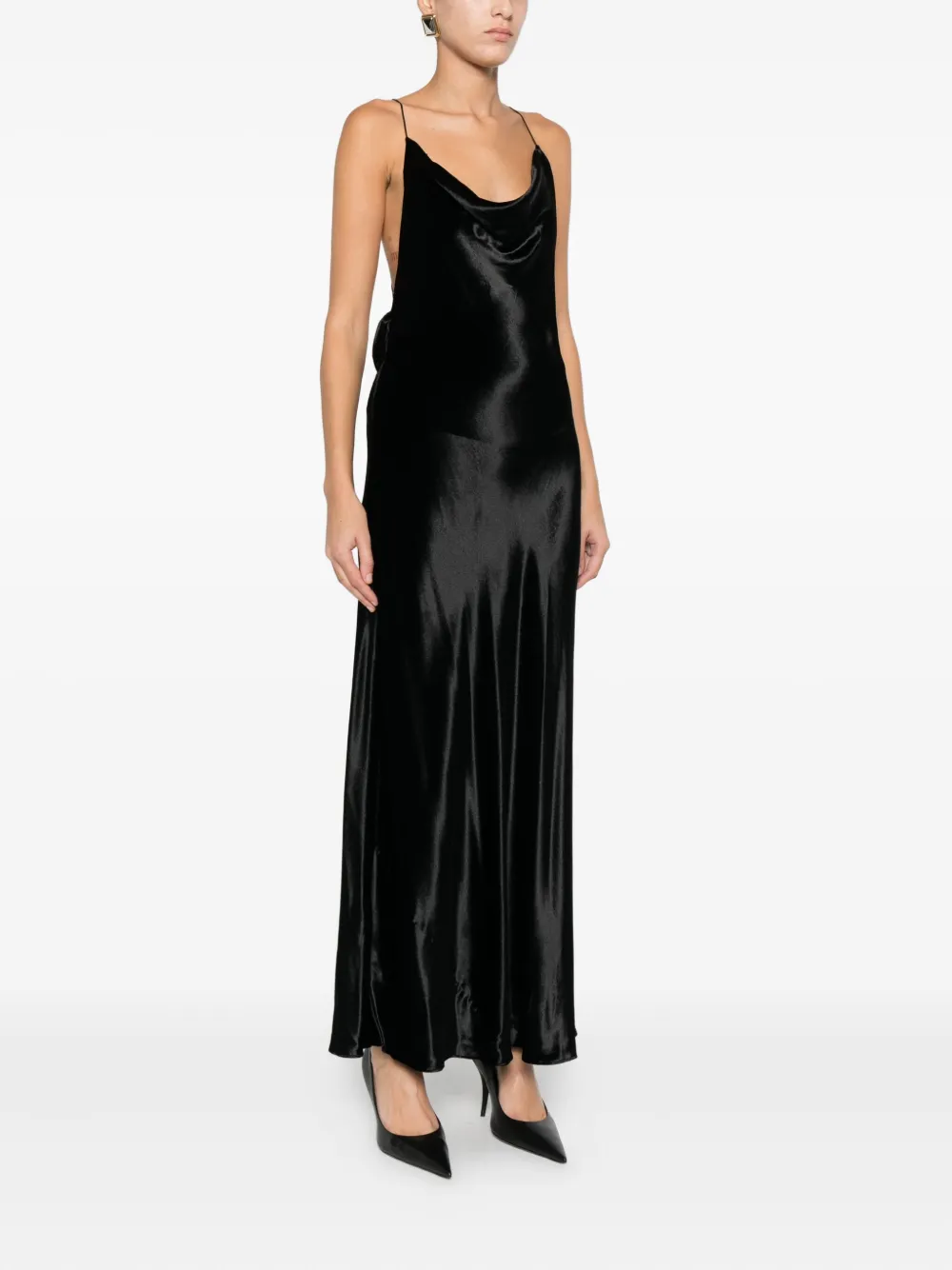 Alberta Ferretti Jurk met diepe ronde hals Zwart