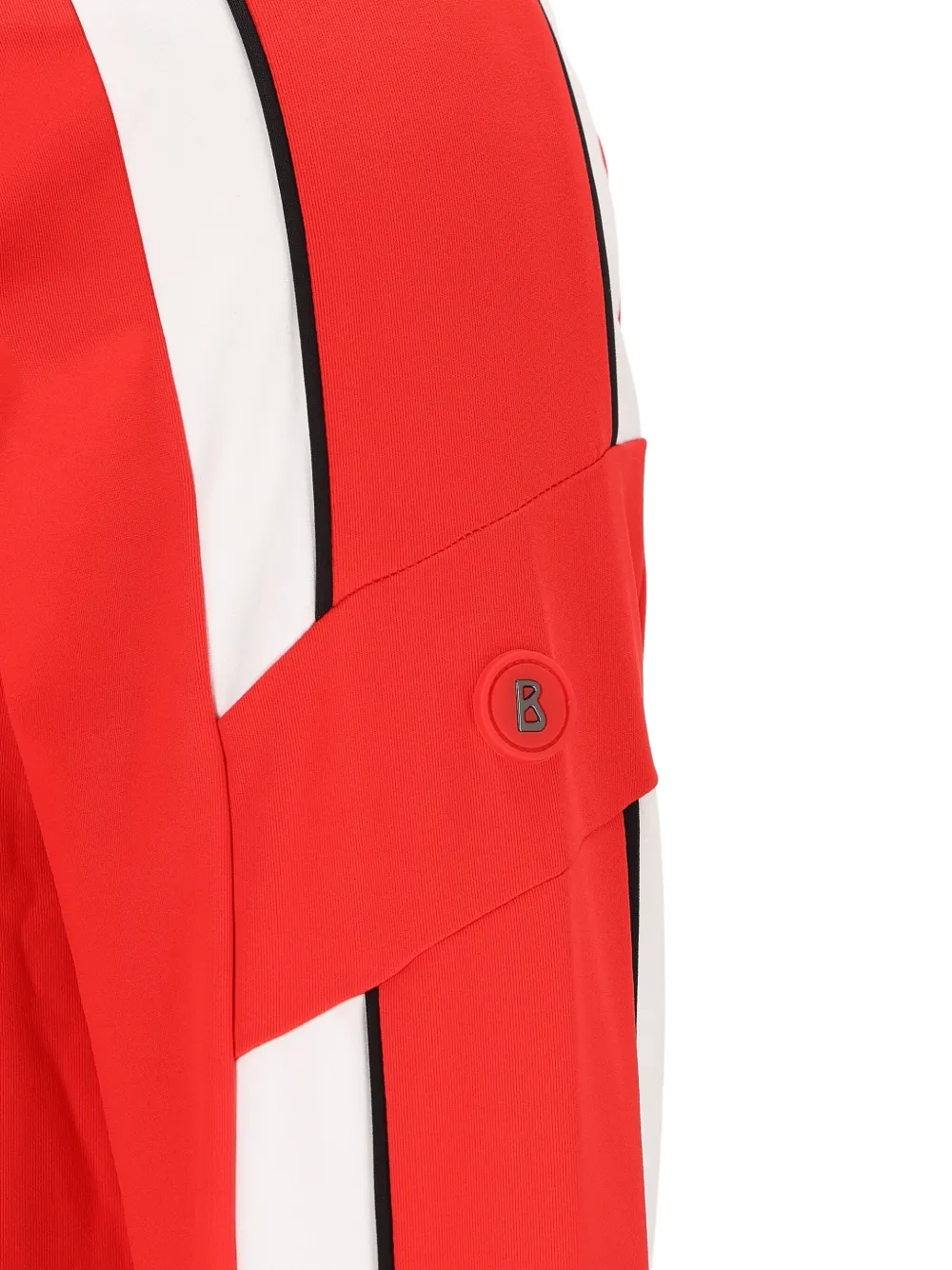 BOGNER Gestreept T-shirt met rits Rood