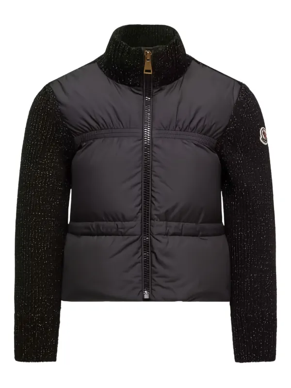 Moncler Enfant Suéter Com Zíper e Recortes | Preto | FARFETCH BR