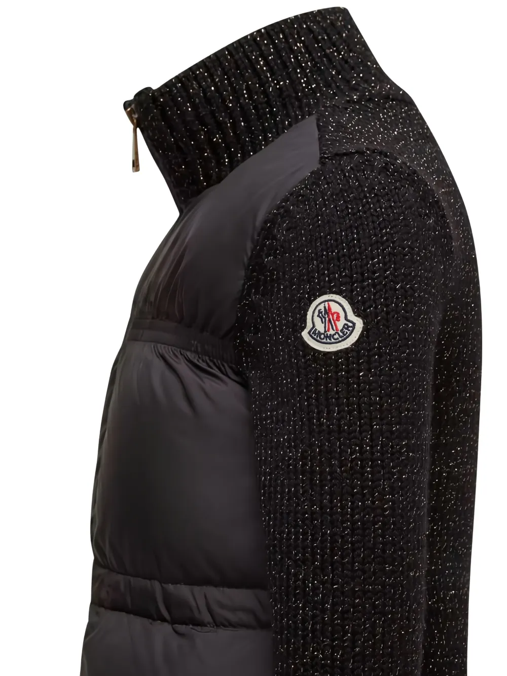 Moncler Enfant Trui met vlakken en rits Zwart