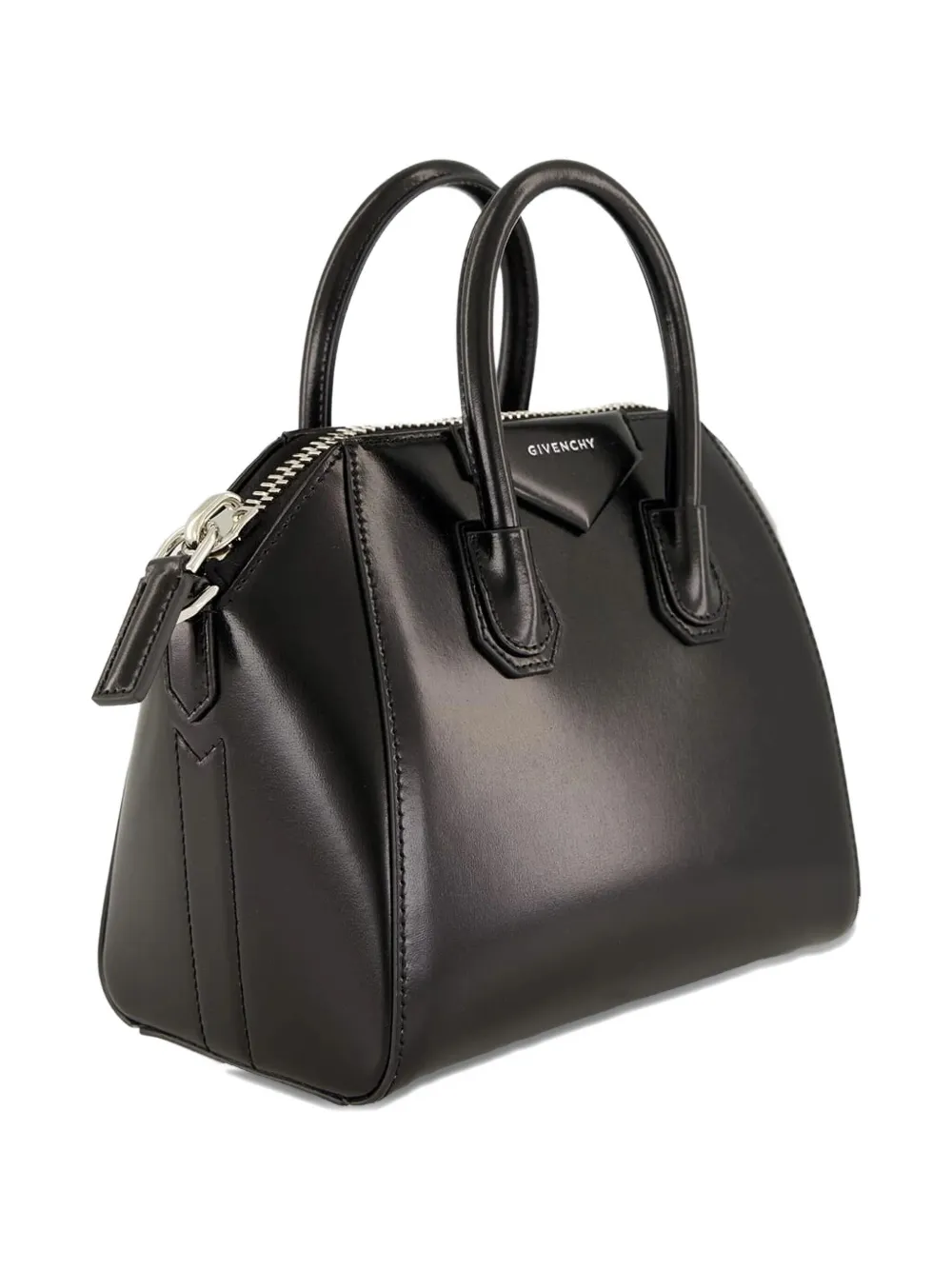 Givenchy Mini Antigona Box Leather Tote Bag With Two-way Carrying Option In Blue