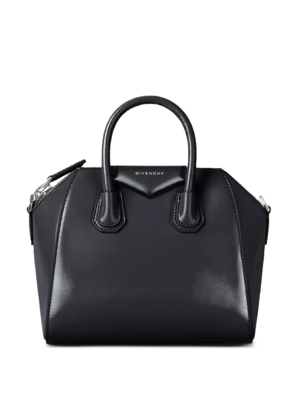 Givenchy Mini Antigona Bag in Box Leather in Black