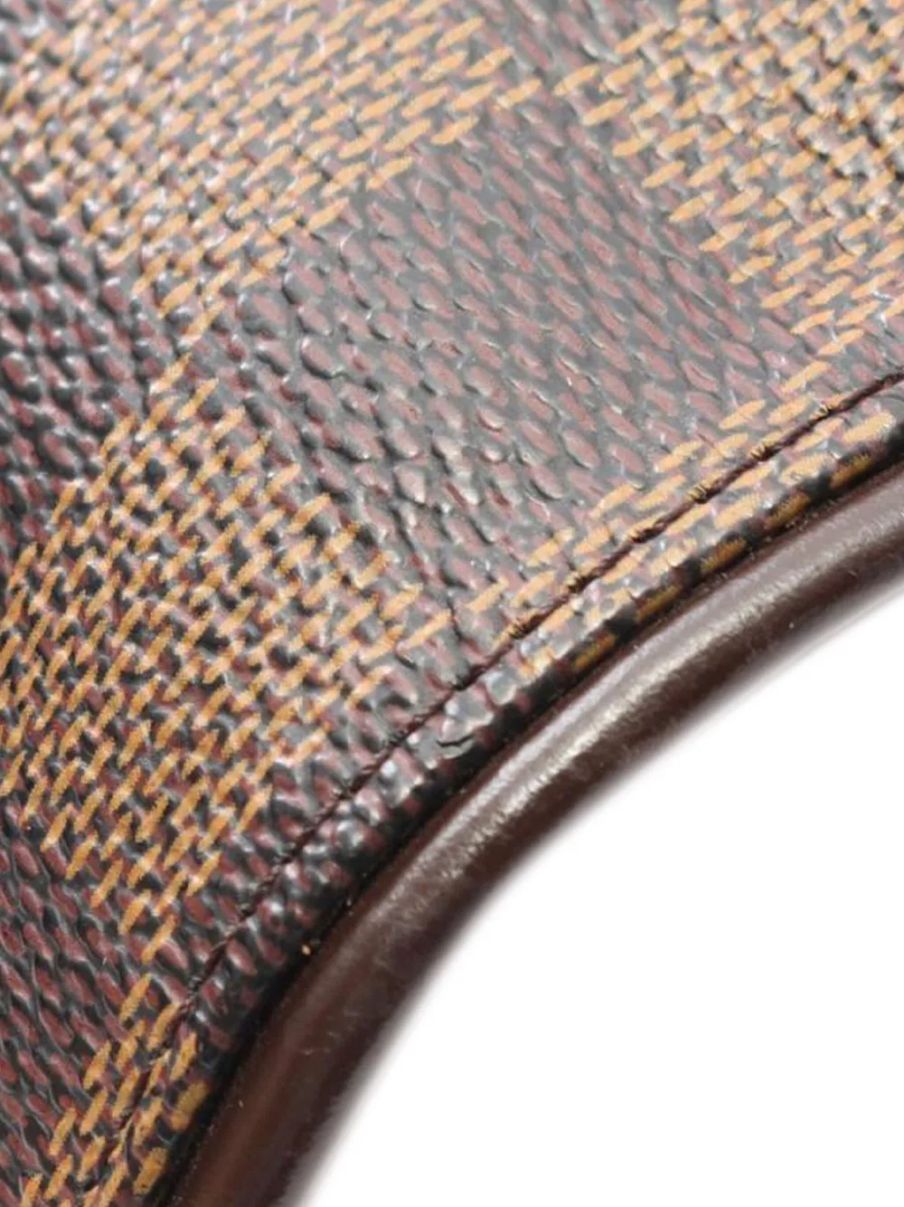 Pre-owned Louis Vuitton 2001 Damier Ebene Florentine Pochette Belt Bag In Brown
