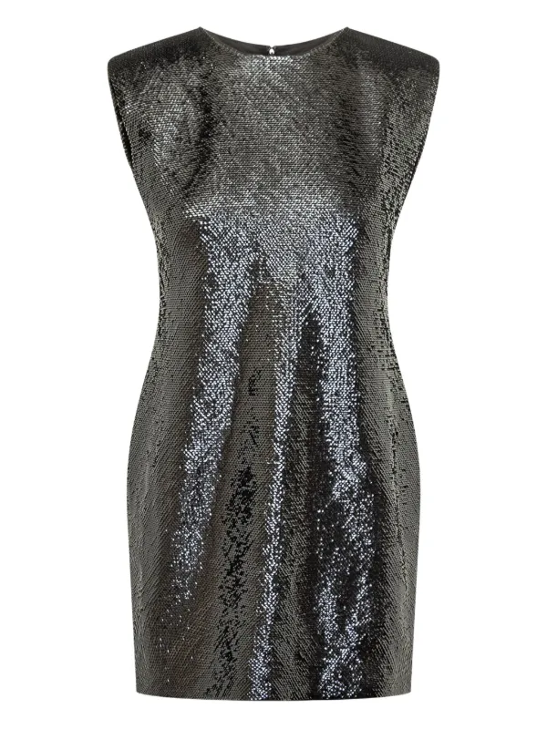 sequin dress michael kors Michael Michael Kors Sequin extended-shoulder Mini Dress | Grey