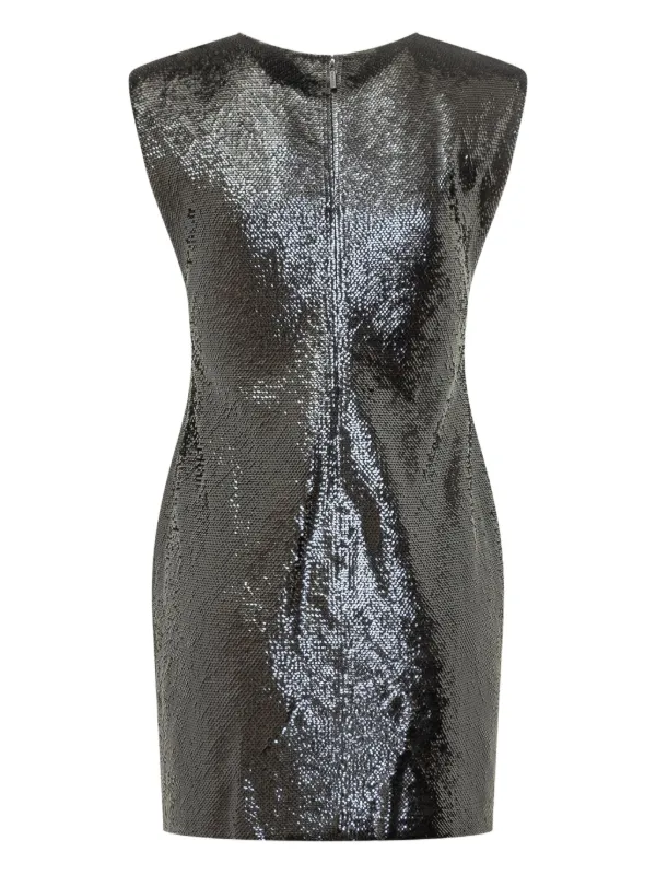 Michael Michael Kors Sequin extended-shoulder Mini Dress | Grey | FARFETCH GE Michael Michael Kors Sequin extended-shoulder Mini Dress | Grey | FARFETCH GE