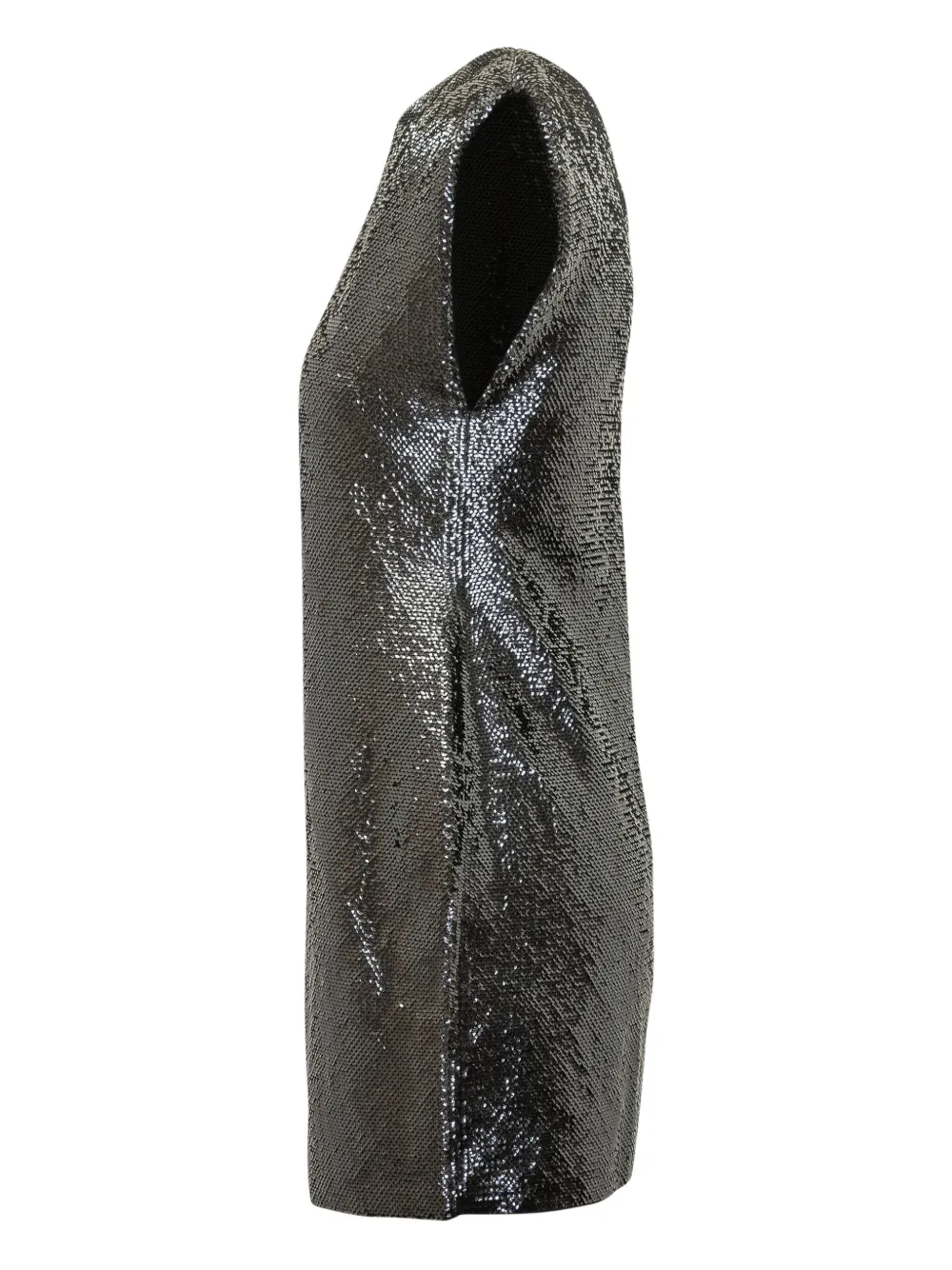 Michael Kors Mini-jurk met pailletten en verlengde schouders Grijs