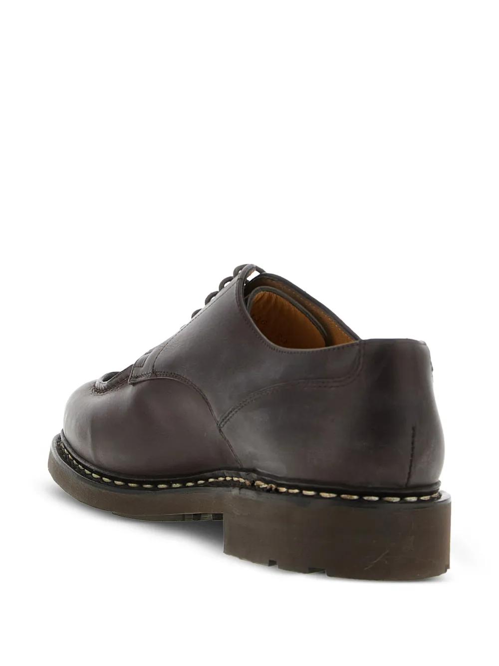 Paraboot Chambord leren derby schoenen met kapneus Bruin