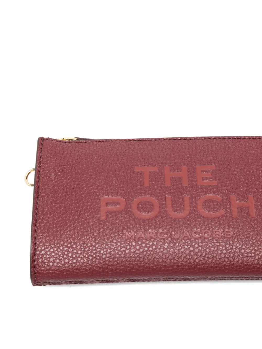 Marc Jacobs Embossed Zip Pouch In Burgundy