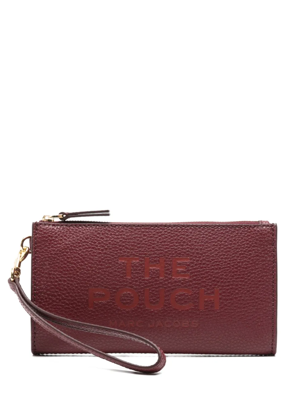 Marc Jacobs Embossed Zip Pouch In Burgundy