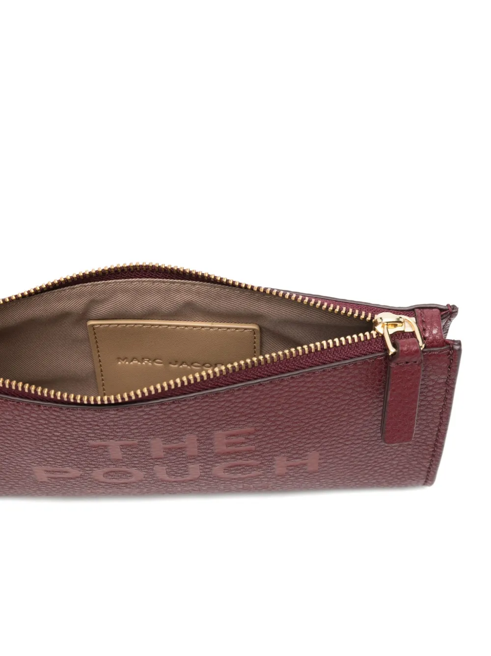 Marc Jacobs Embossed Zip Pouch In Burgundy