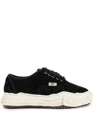 Maison MIHARA YASUHIRO Tênis Blakey Com Cadarço | Preto | FARFETCH BR