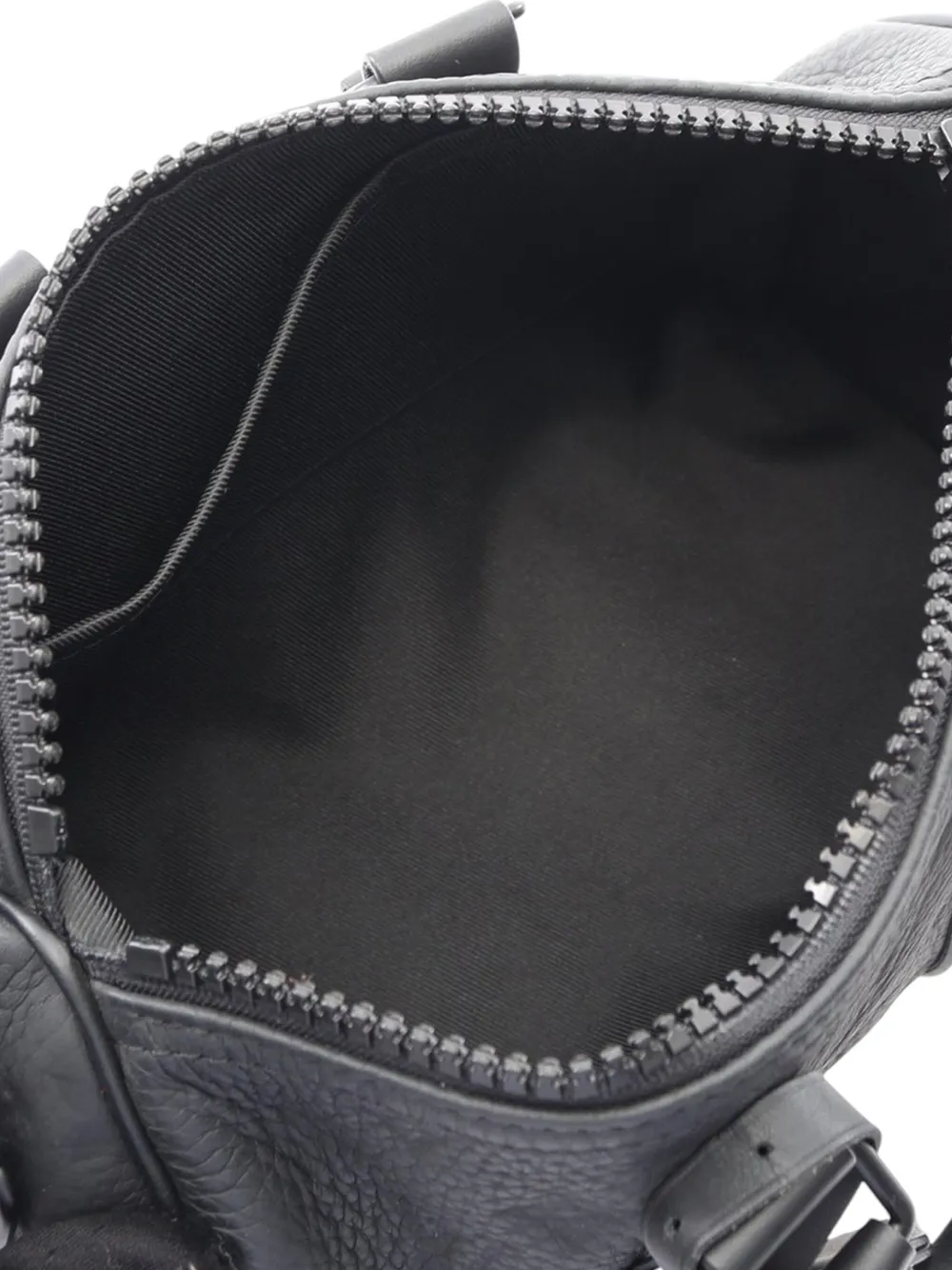 Pre-owned Louis Vuitton 2021-2025 Monogram Taurillon Keepall Bandouliere 25 Satchel In Black