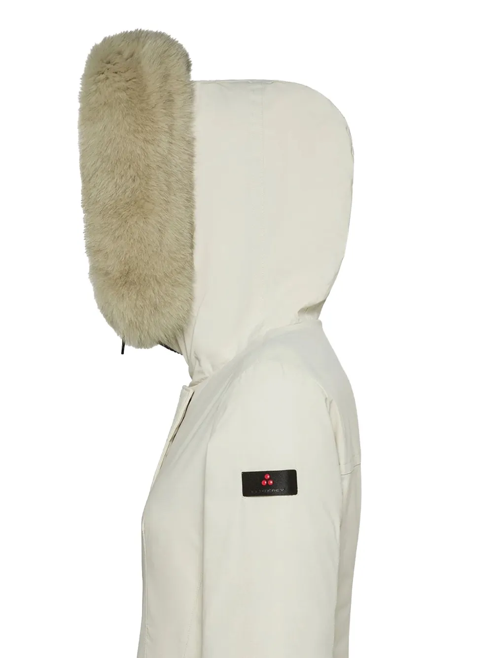 Peuterey Donnet Kl Fur Down Jacket In Dove Grey In Neutral