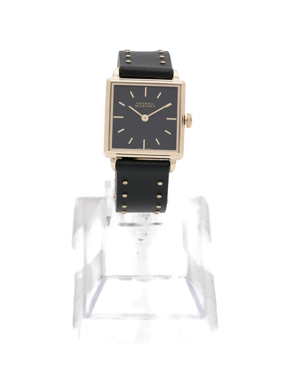 ISABEL MARANT studded square 2.3mm watch - Nero