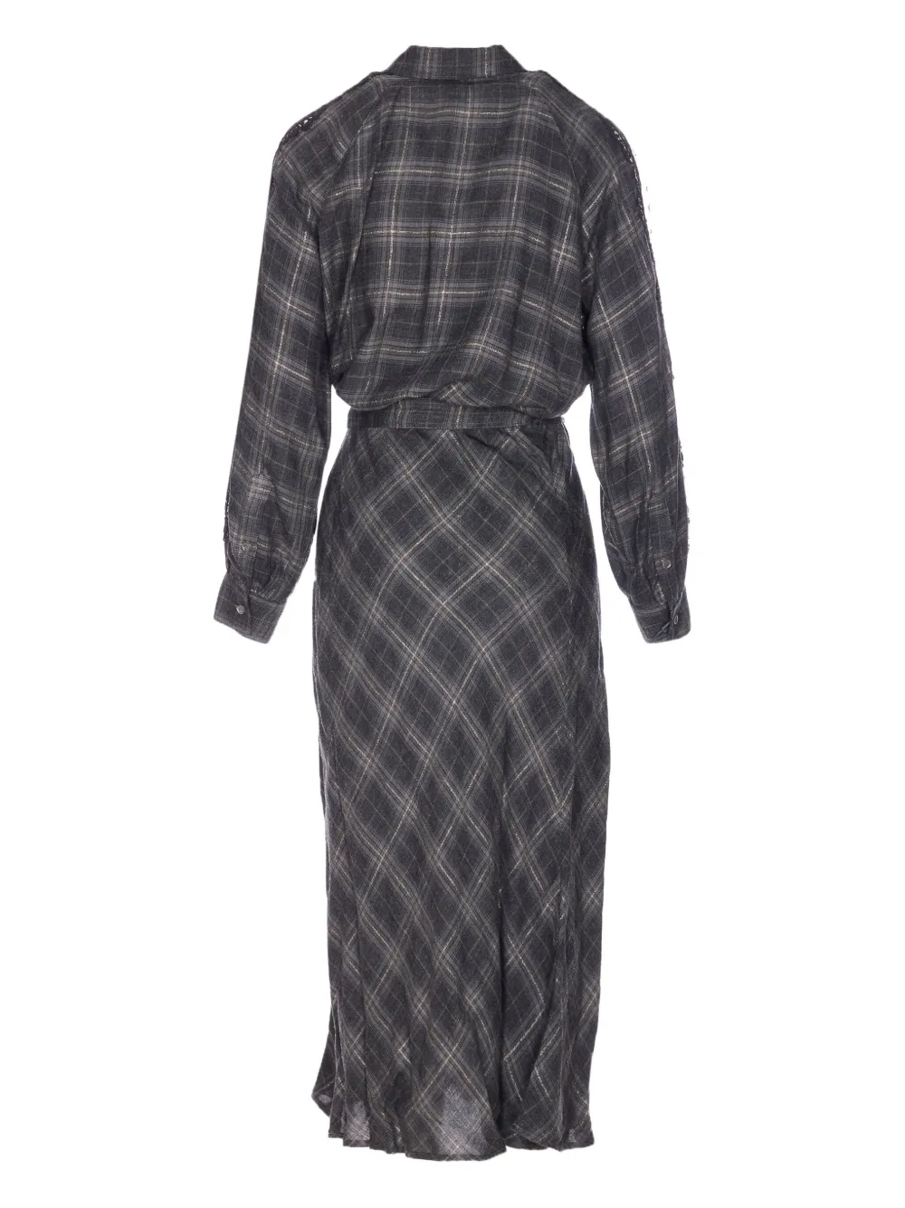 PINKO Osane geruite maxi-jurk - Grijs