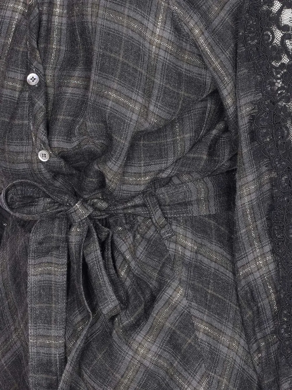 PINKO Osane geruite maxi-jurk Grijs