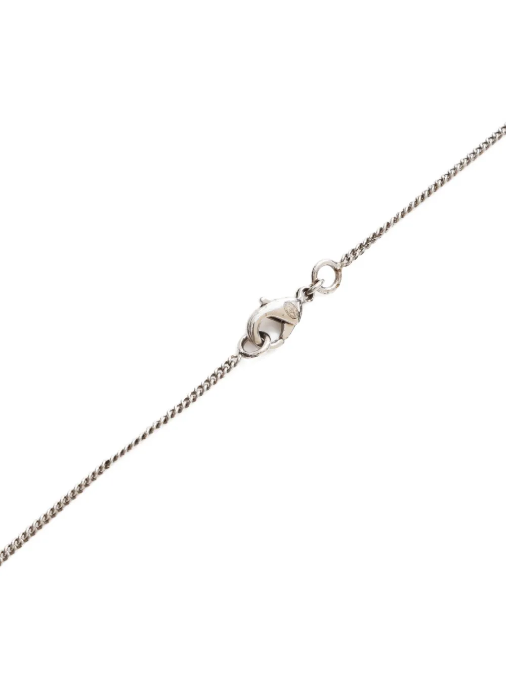 Pre-owned Chanel 2008 Cc-logo Necklace In Silver